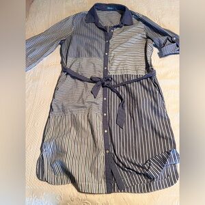 J. McLaughlin Blue and White Striped Dress